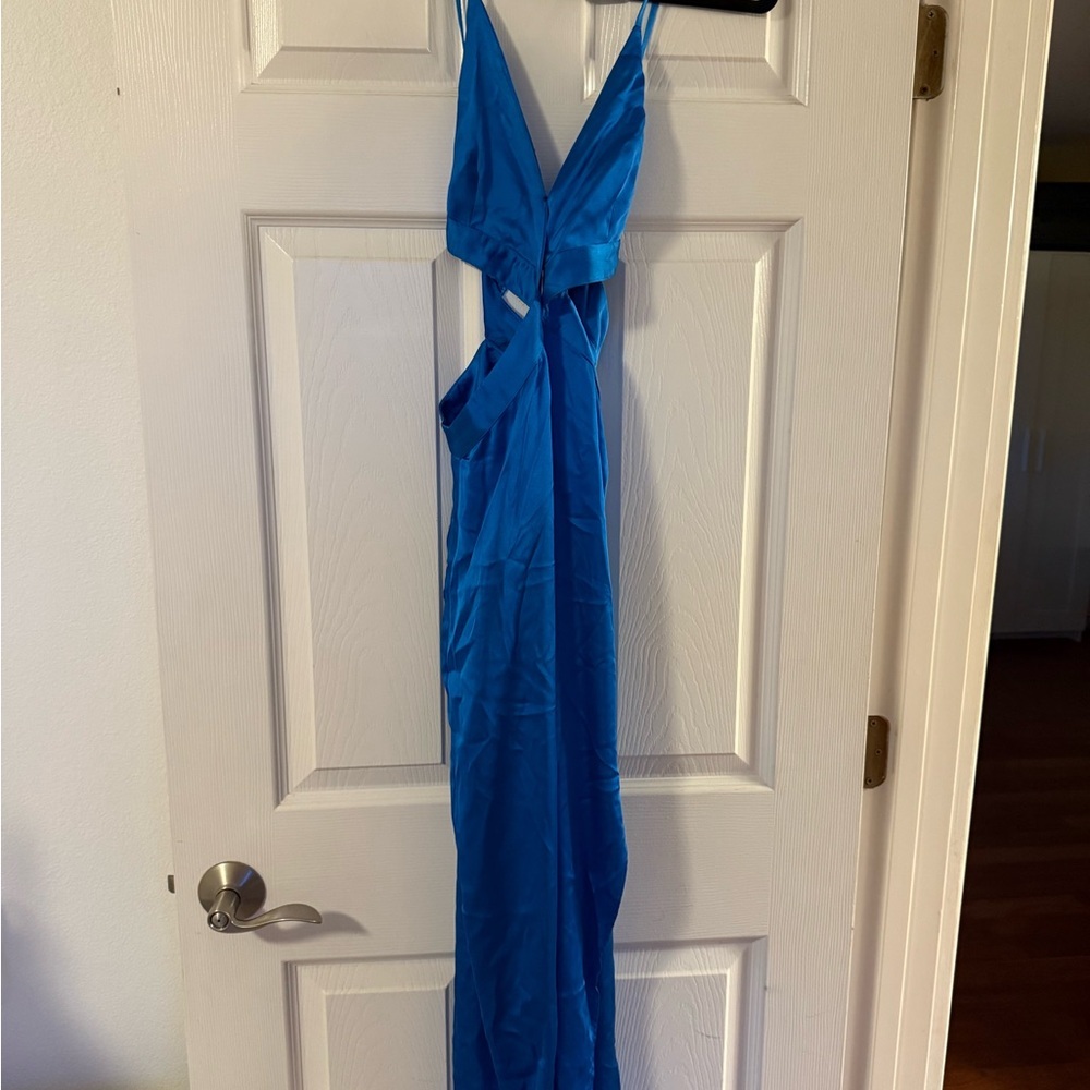 Zara Blue Viscose Midi Dress